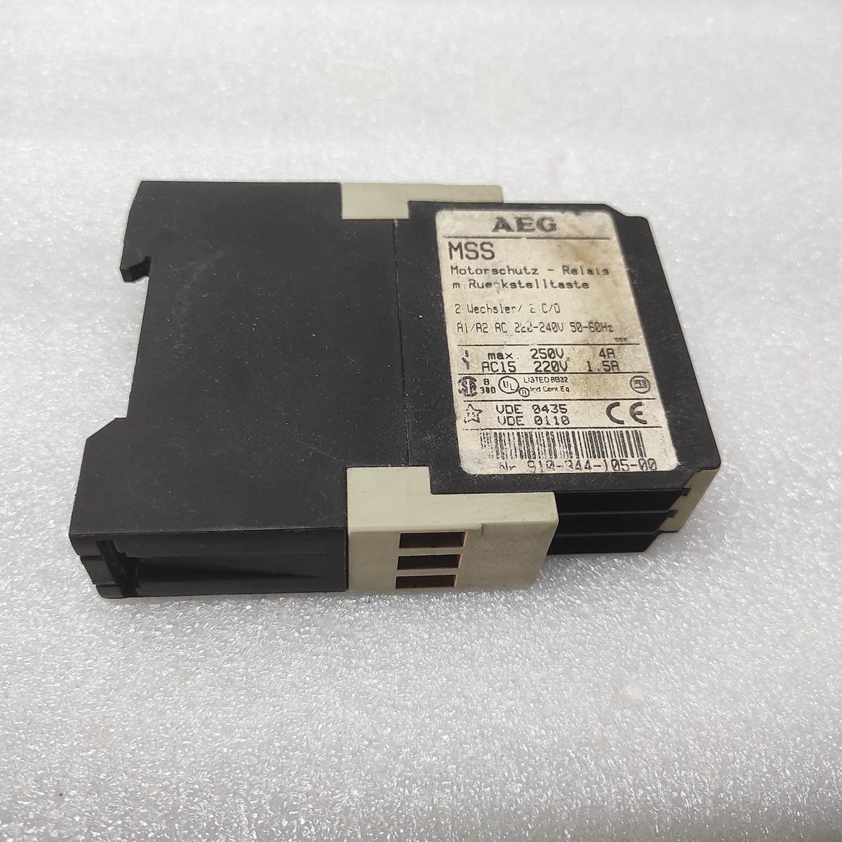 AEG MSS MOTOR PROTECTION RELAY 910-344-105-00 220-240V