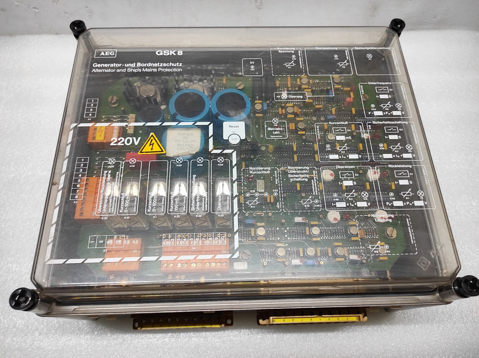 AEG GSK 8.61 GENERATOR AND ELECTRICAL PROTECTION SYSTEM 450V/5A 271.110 360 C