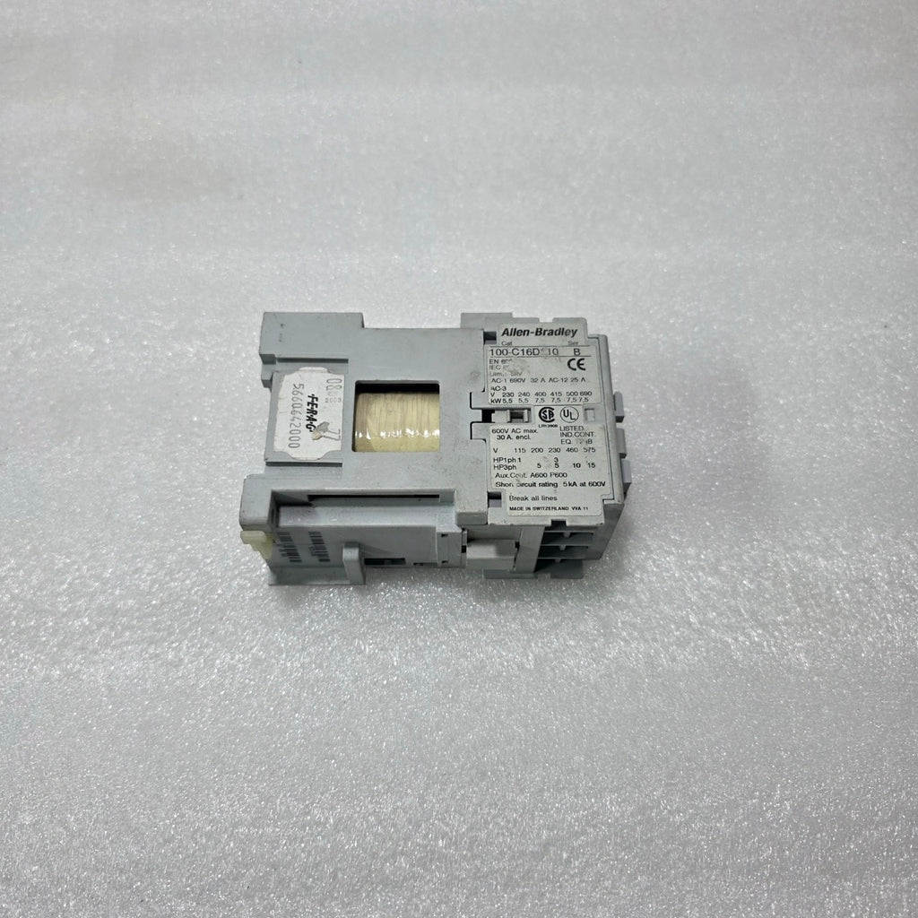 ALLEN-BRADLEY 100-C16D*10 CONTACTOR 16A – COIL 24V DC – SER B