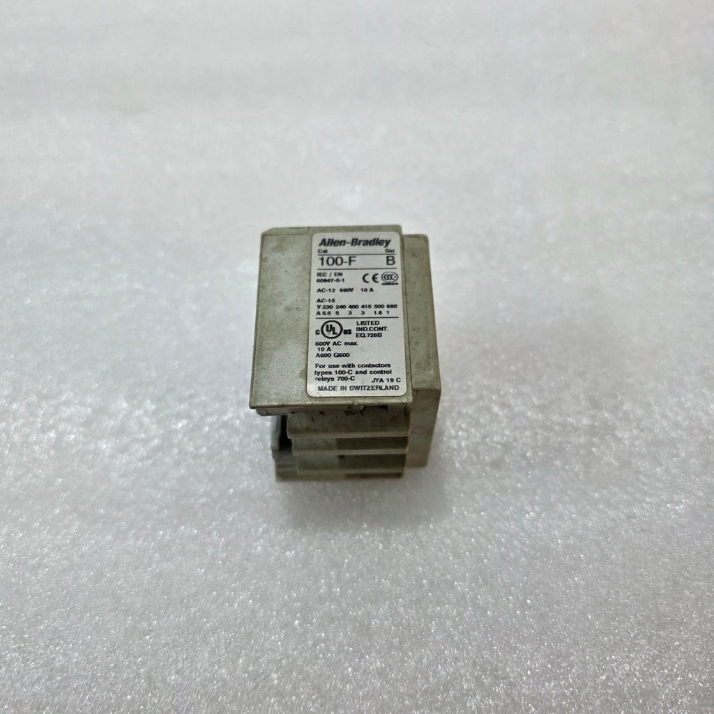 ALLEN-BRADLEY 100-F AUXILIARY CONTACT BLOCK A22 – 10A 690V INDUSTRIAL CONTROL RE