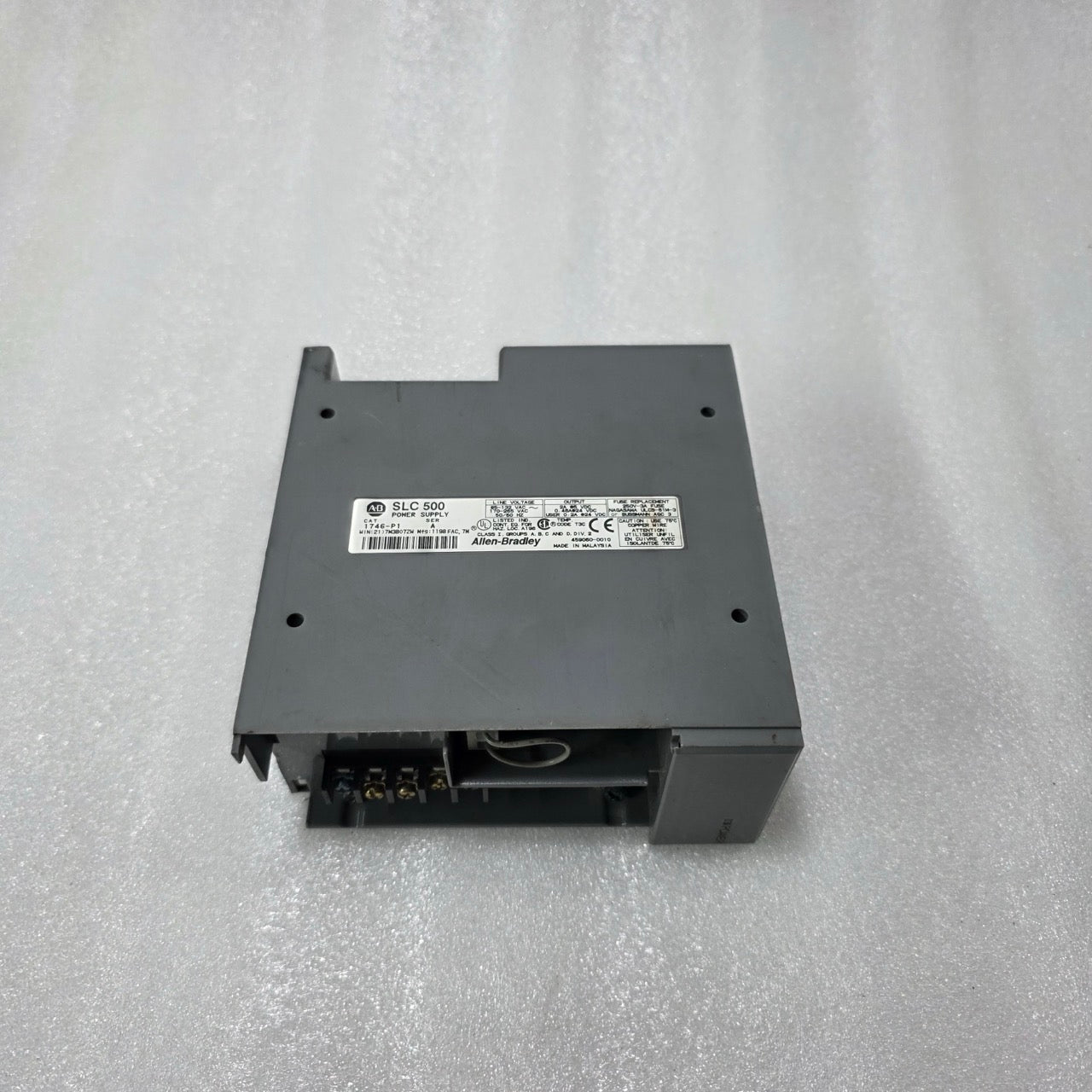 A BRADLEY SLC 500 POWER SUPPLY 1746-P1 SERIES A - PLC RACK POWER MODULE