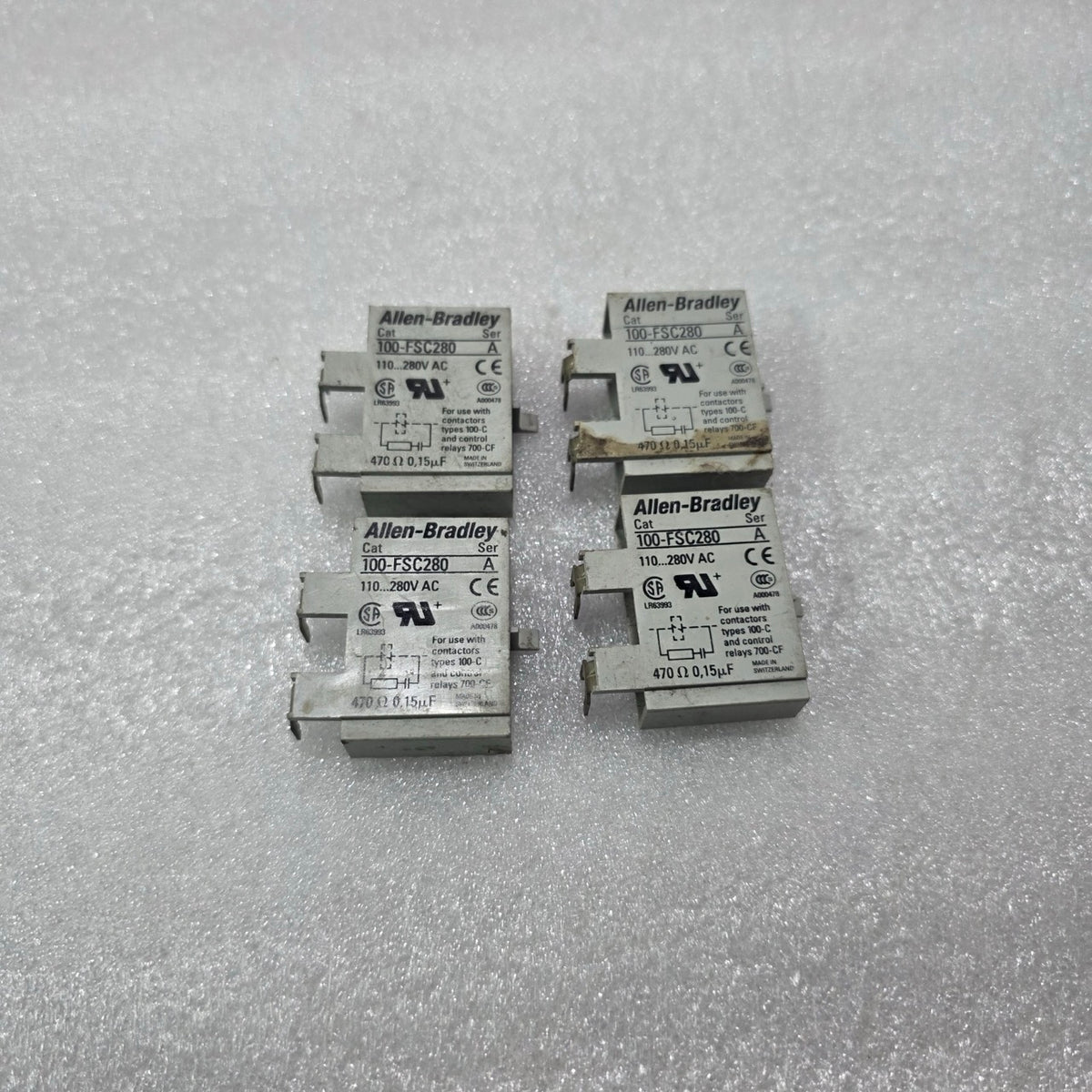 ALLEN BRADLEY 100-FSC280 SER A RC SURGE SUPPRESSOR 110-280V AC CONTACTOR
