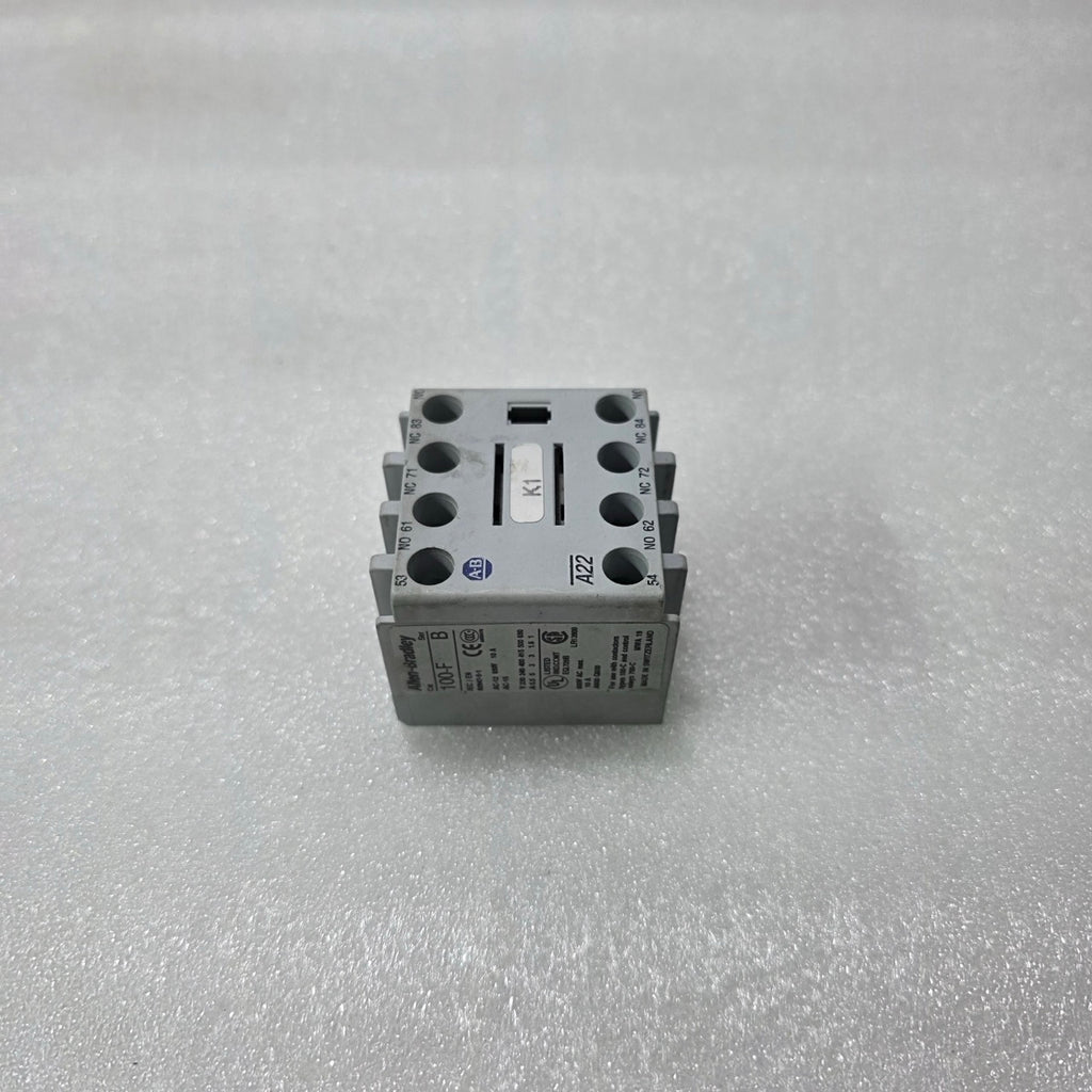 ALLEN BRADLEY 100-F AUXILIARY CONTACT BLOCK 10A – SER B