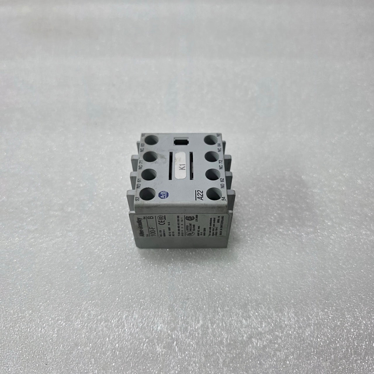 ALLEN BRADLEY 100-F AUXILIARY CONTACT BLOCK 10A – SER B