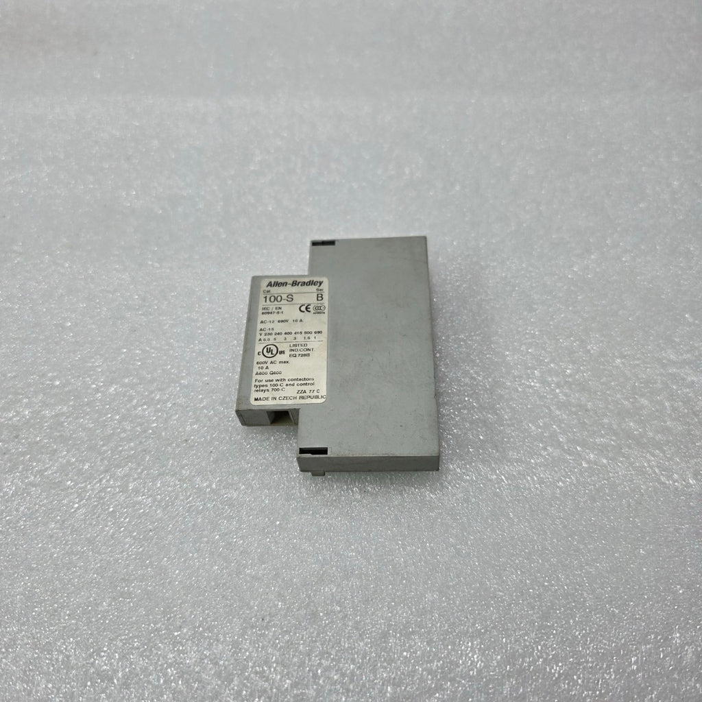 ALLEN BRADLEY 100-S AUXILIARY CONTACT BLOCK 10A – SER B
