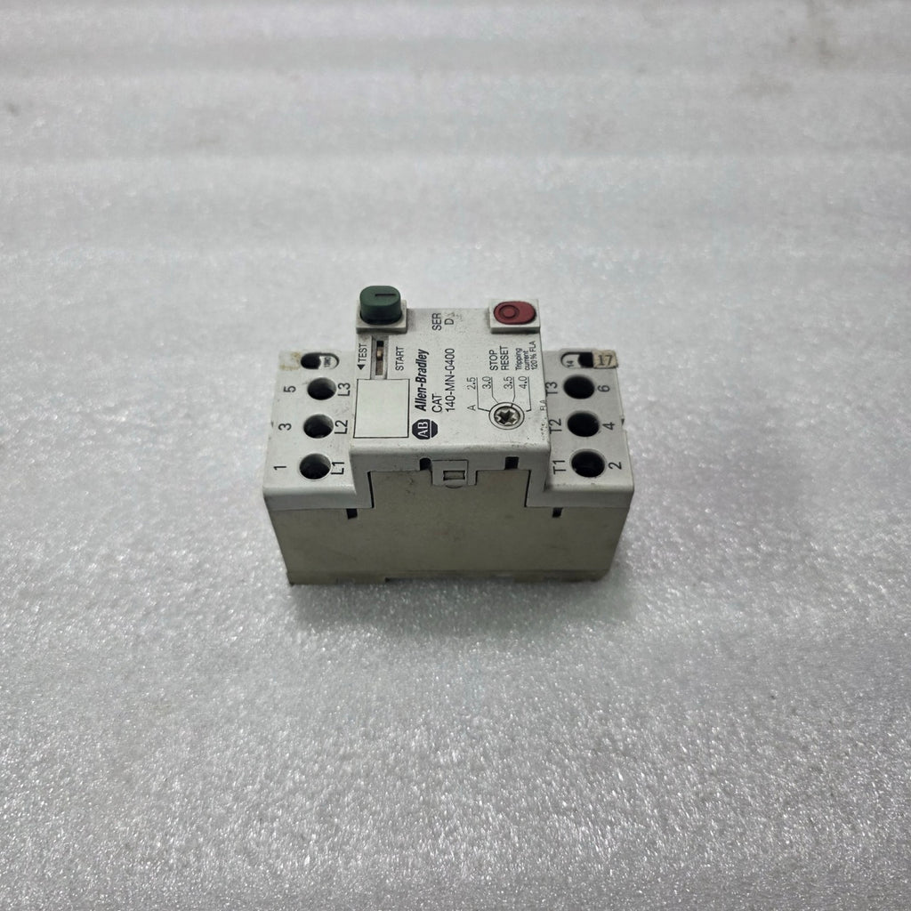 ALLEN BRADLEY 140-MN-0400 THERMAL OVERLOAD RELAY 2.5-4.0A MOTOR PROTECTION RELAY