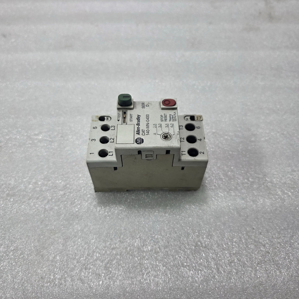 ALLEN BRADLEY 140-MN-0400 THERMAL OVERLOAD RELAY 2.5-4.0A MOTOR PROTECTION RELAY