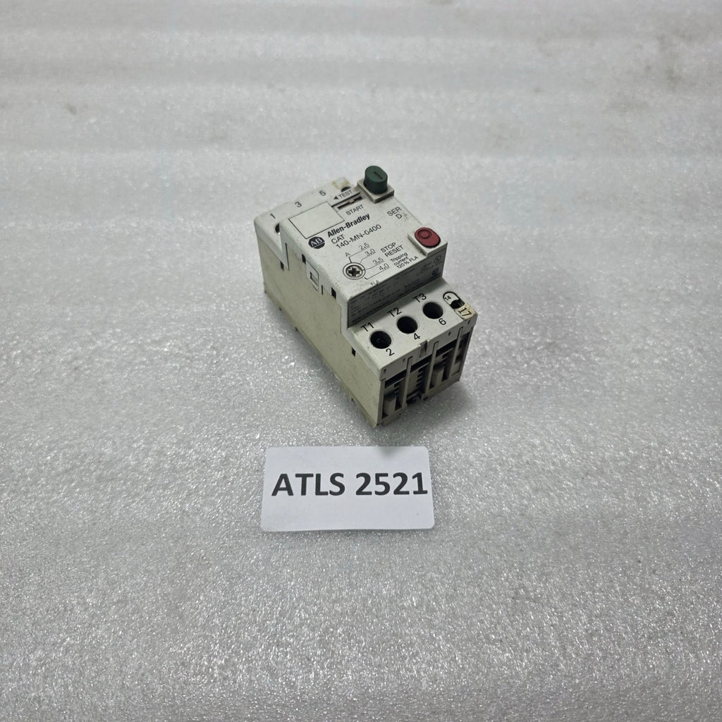 ALLEN BRADLEY 140-MN-0400 THERMAL OVERLOAD RELAY 2.5-4.0A MOTOR PROTECTION RELAY