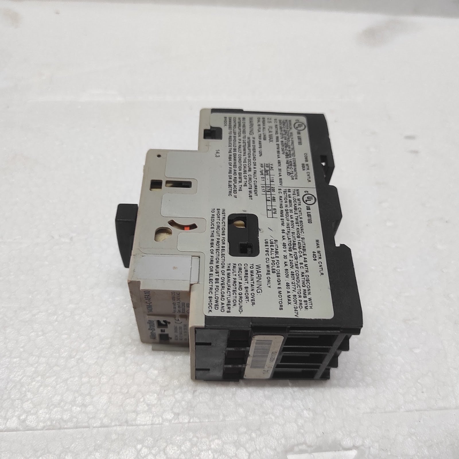 ALLEN BRADLEY 140M-C2E-B25 CIRCUIT BREAKER MOTOR PROTECTION