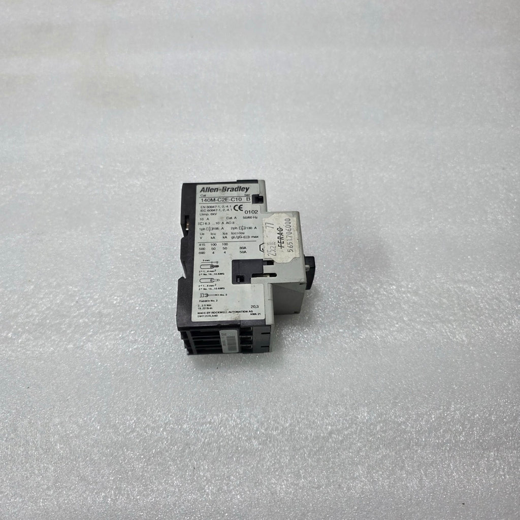 ALLEN BRADLEY 140M-C2E-C10 MOTOR PROTECTION CIRCUIT BREAKER 6.3–10A MPCB 100KA