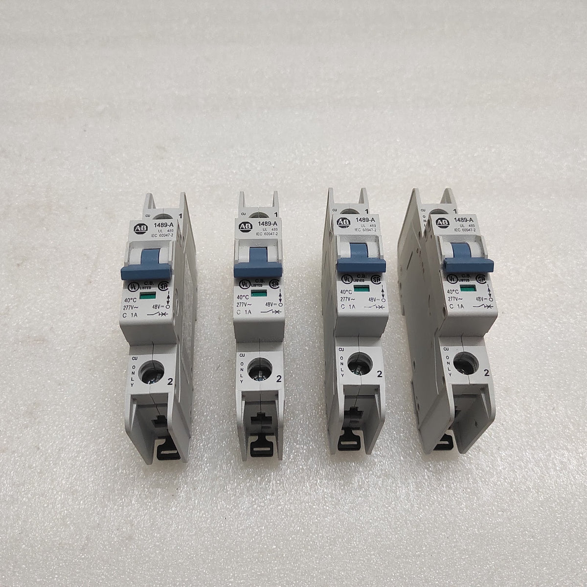 ALLEN BRADLEY CAT 1489-A1C010 MINIATURE 1-POLE CIRCUIT BREAKER 10A 277V