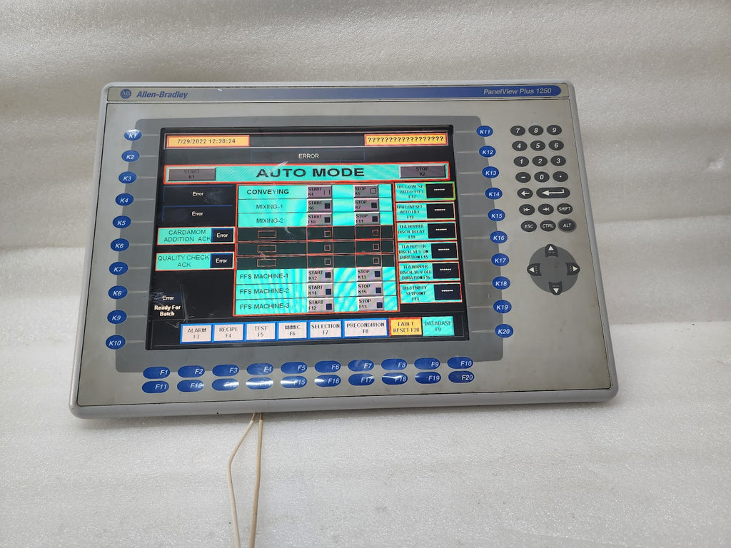 ALLEN B PANELVIEW PLUS 1250 CAT 2711P-RP2 24VDC CAT 2711P-RDK12C