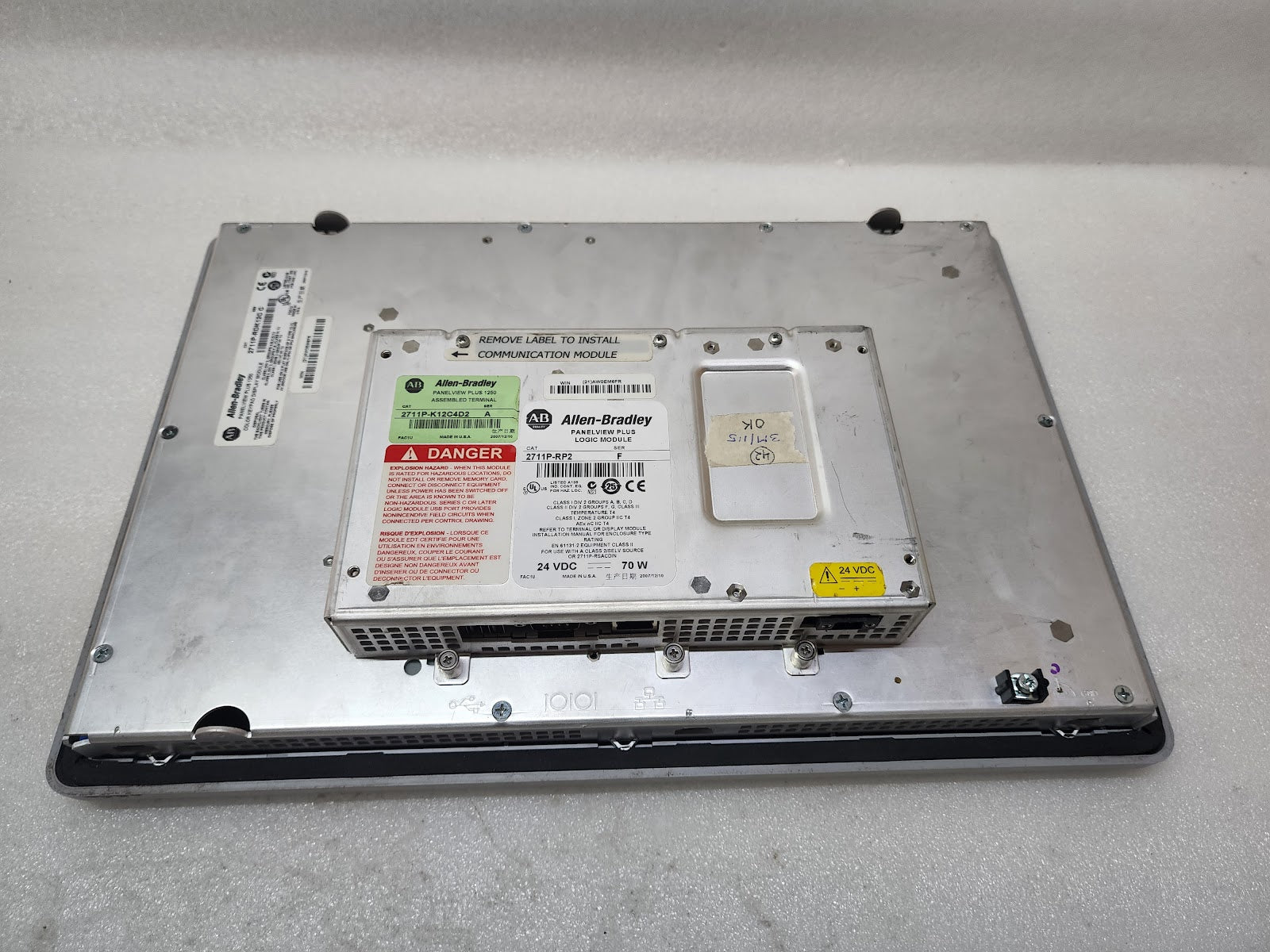 ALLEN B PANELVIEW PLUS 1250 CAT 2711P-RP2 24VDC CAT 2711P-RDK12C