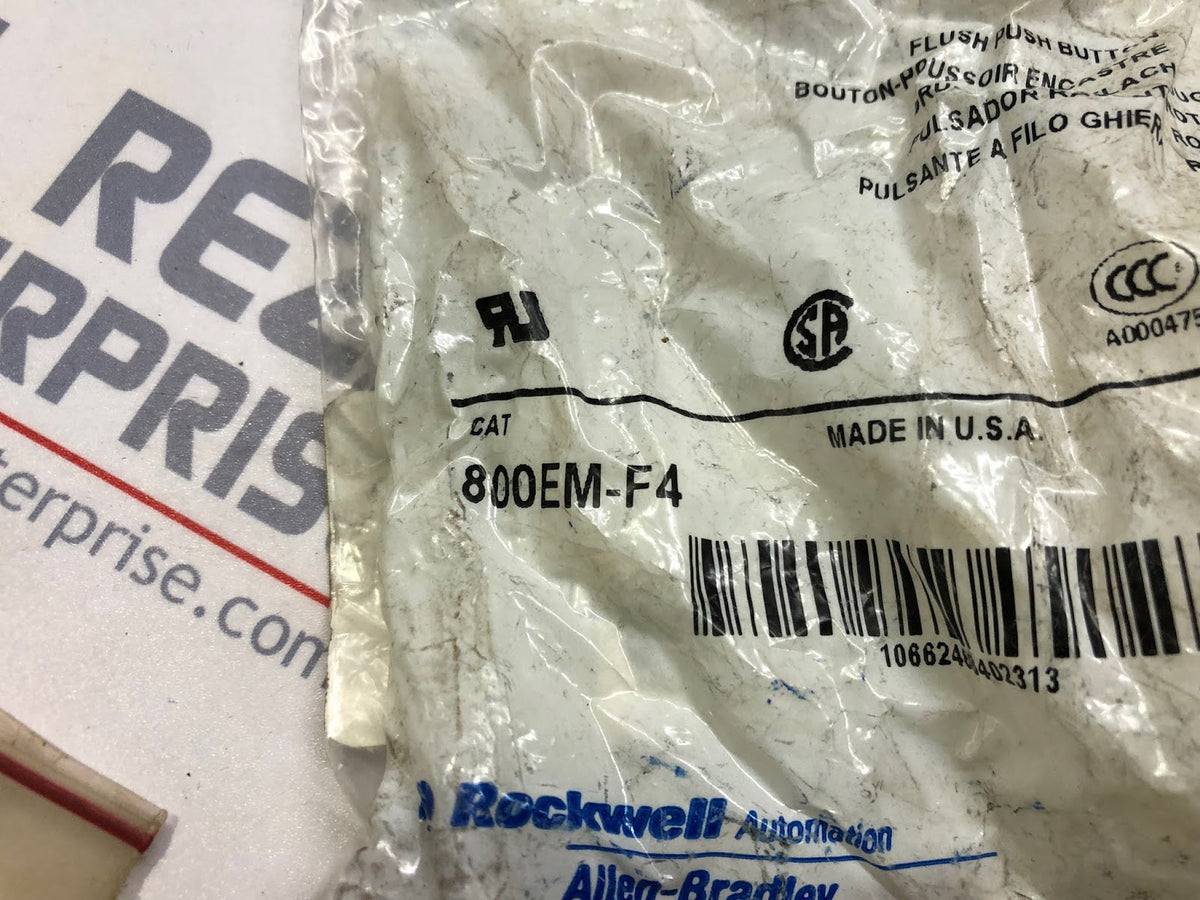 ALLEN BRADLEY 800EM-F4 RED PUSH BUTTON LOT OF 4 UNIT