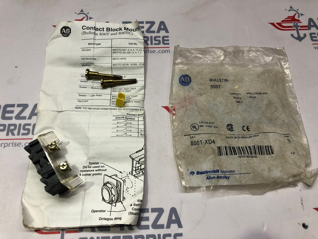 ALLEN BRADLEY 800T-XD4 CONTACT BLOCK
