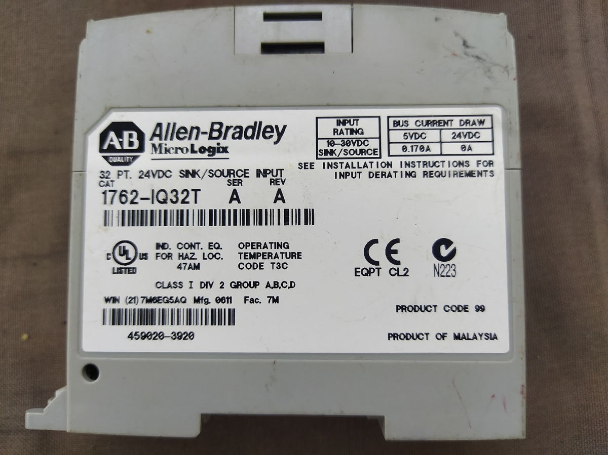 Allen Bradley Micro Logix CAT 1762-IQ32T Expansion I/O Module