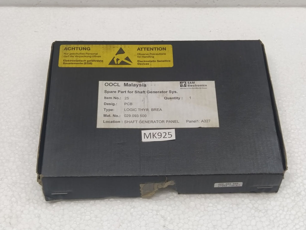 ALSTOM 029.093 500 LOGIC THYR BREA PCB Sam Electronics 029 093 500