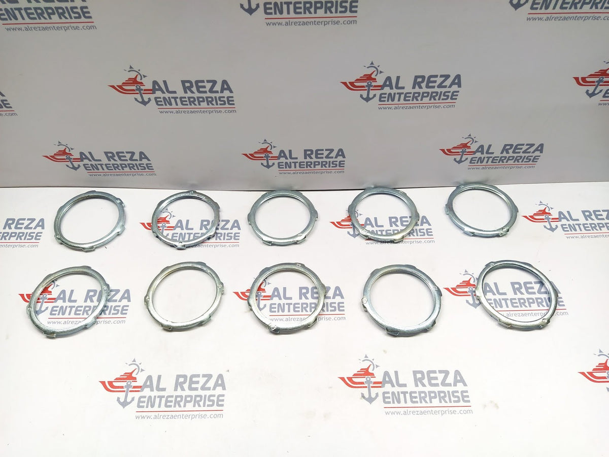 APPLETON EGS BL-250 2.5" MALL IRON LOCKNUTS 5 SET CONTAINS 50 LOCK NUTS