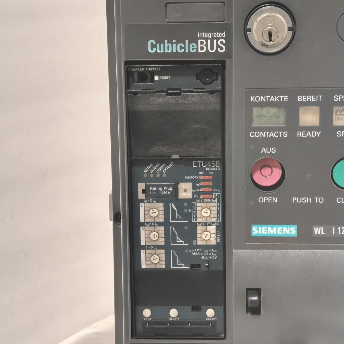 Siemens WL I 1250 N ACB 3WL11122CB364GS4Z ETU45B 1250A with Draw-Out Unit