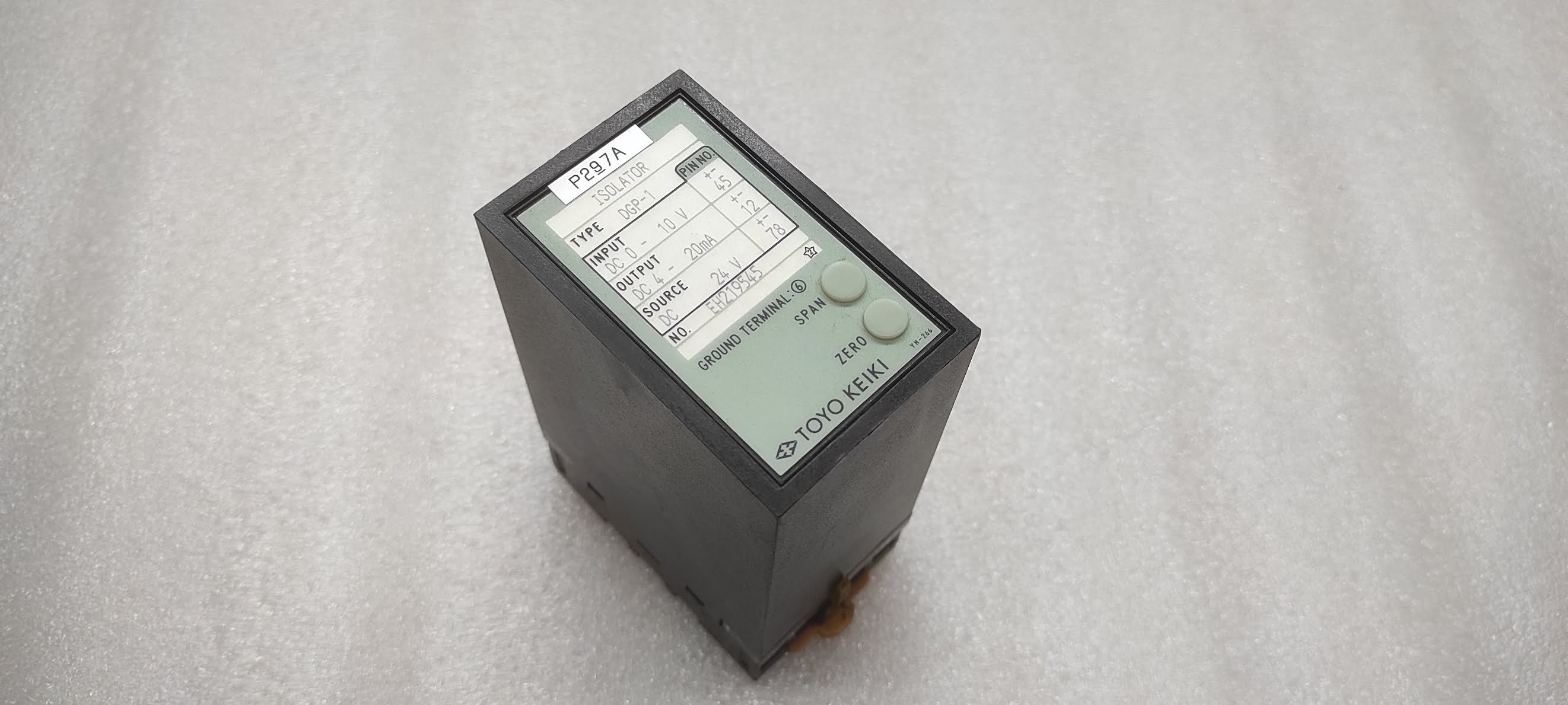 TOYO KEIKI DGP-1 ISOLATOR 24VDC OUTPUT 4-20mA DC