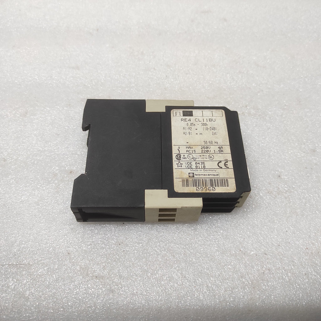 TELEMECANIQUE RE4CL11BU DELAY TIMING RELAY 09960 110-240V/24VDC 0.05S-300H