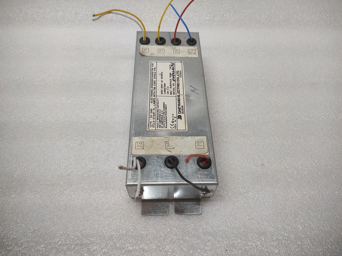 DAEYANG ELECTRIC DY-240I ELECTRONIC CHARGER - INVERTER FOR COLD START FL.LAMPS 2