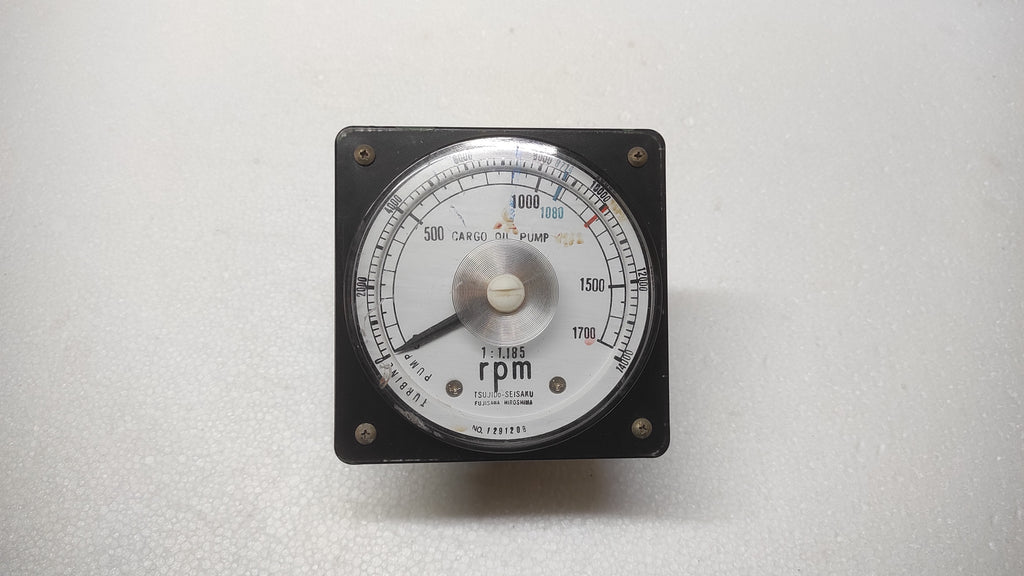TSUJIDO SEISAKU PRESSURE RPM INDICATOR CARGO OIL PUMP FUJISAWA HIROSHIMA