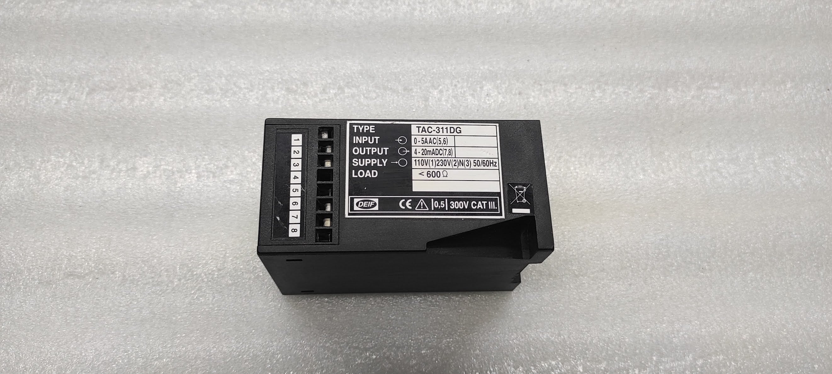 DEIF TAC-311DG CURRENT TRANSDUCER 110V/230V