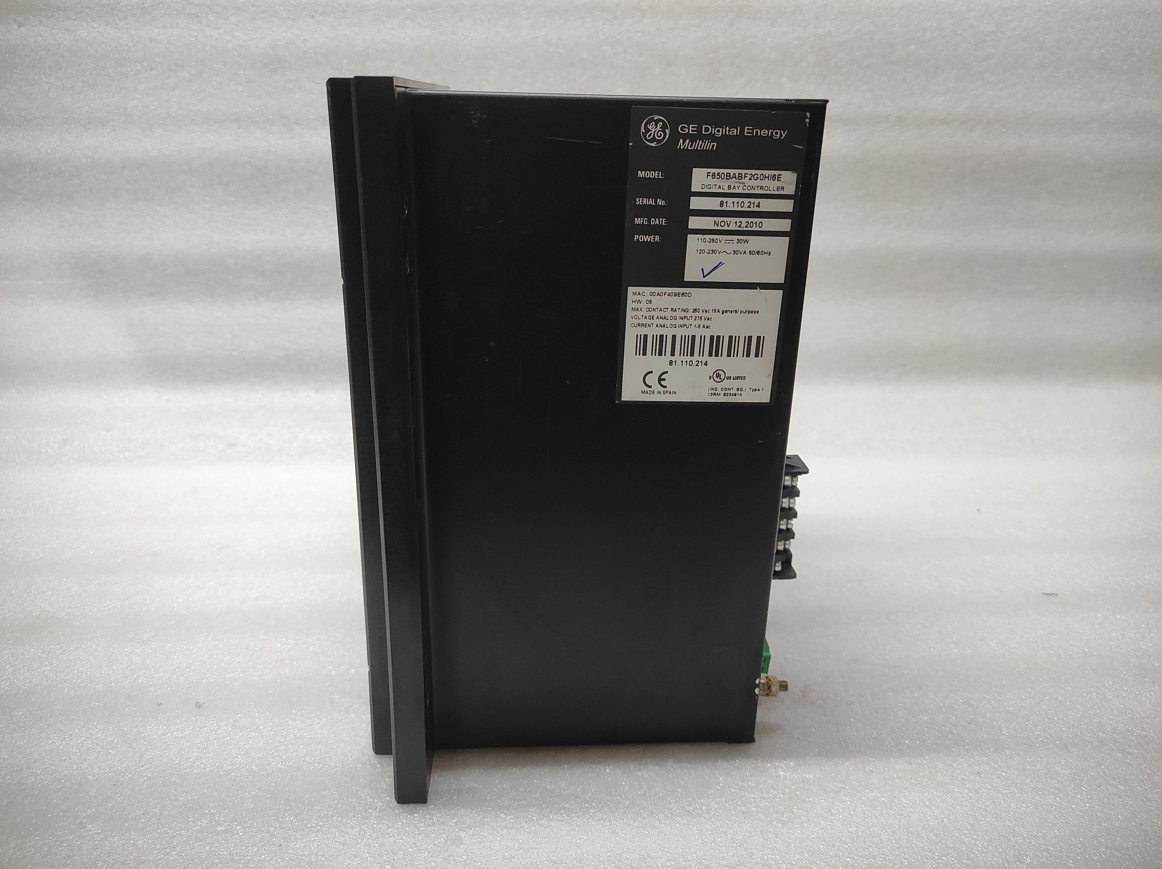 GE MULTILIN F650 F650BABF2G0HI6E BAY CONTROLLER 110-250V/120-230V