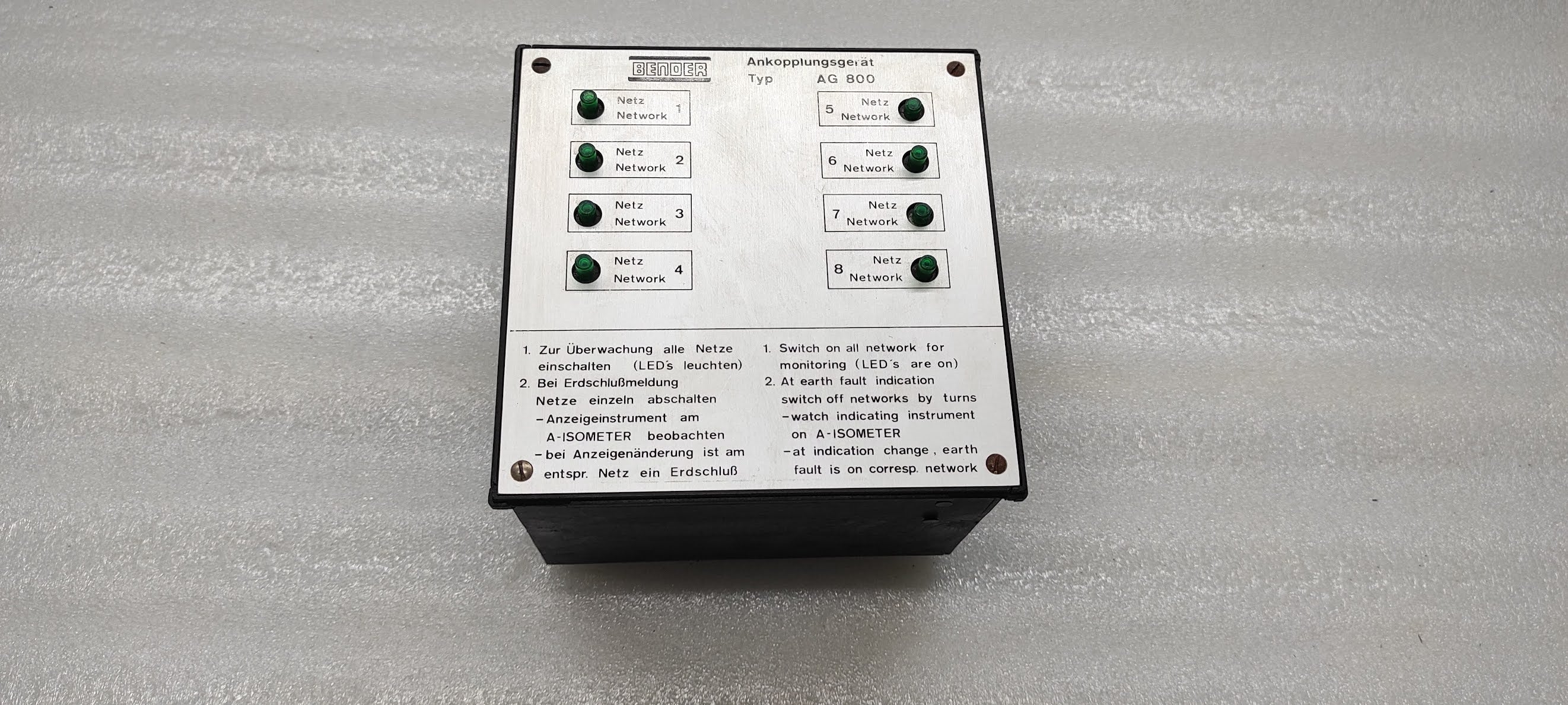 BENDER AG800 COUPLING DEVICE IRD800MYI 980607 115-440V