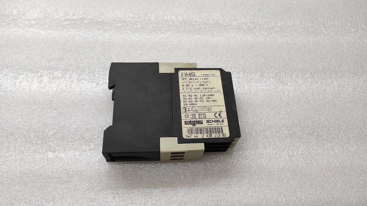 SCHIELE AHS OFF DELAY  TIMER 2.430.113.02 110-240V/24V/42-48V 0.05S-300H