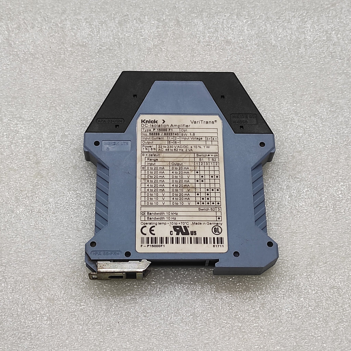 KNICK P 15000 F1 DC-ISOLATER AMPLIFIER 58289-8223740