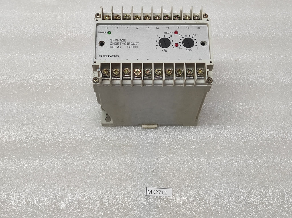 SELCO T2300-04 3-PHASE SHORT CIRCUIT RELAY 110V