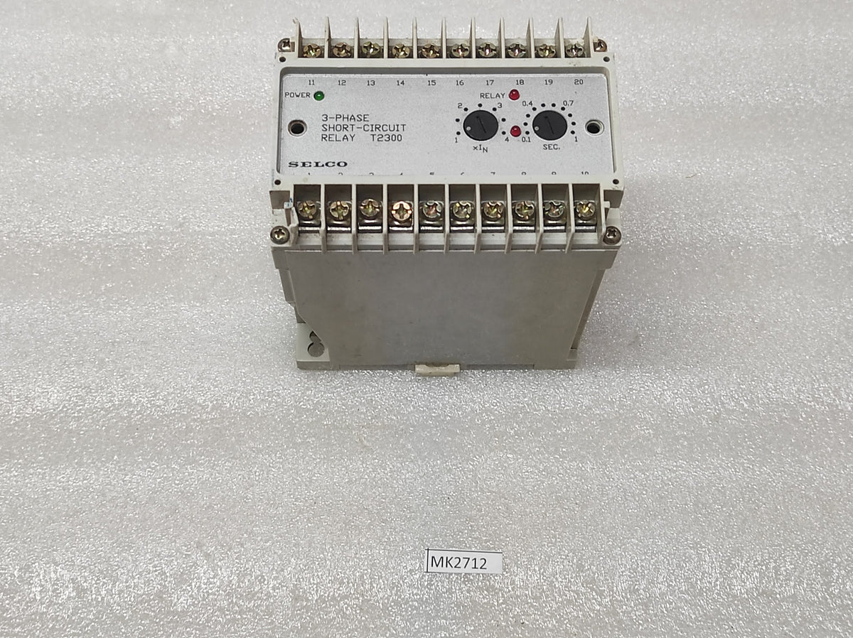 SELCO T2300-04 3-PHASE SHORT CIRCUIT RELAY 110V