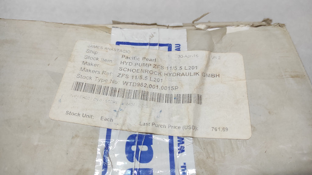 REXROTH PG2-2X-005-022L HYDRAULIC PUMP ZFS 11/5.5 L201