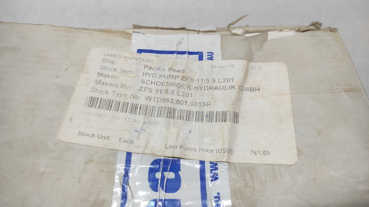 REXROTH PG2-2X-005-022L HYDRAULIC PUMP ZFS 11/5.5 L201