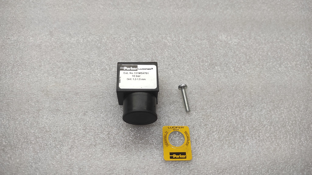 PARKER LUCIFER 131MS4761 COIL 483590S4-F 48V 10BAR 1.2-1.5MM ORIF