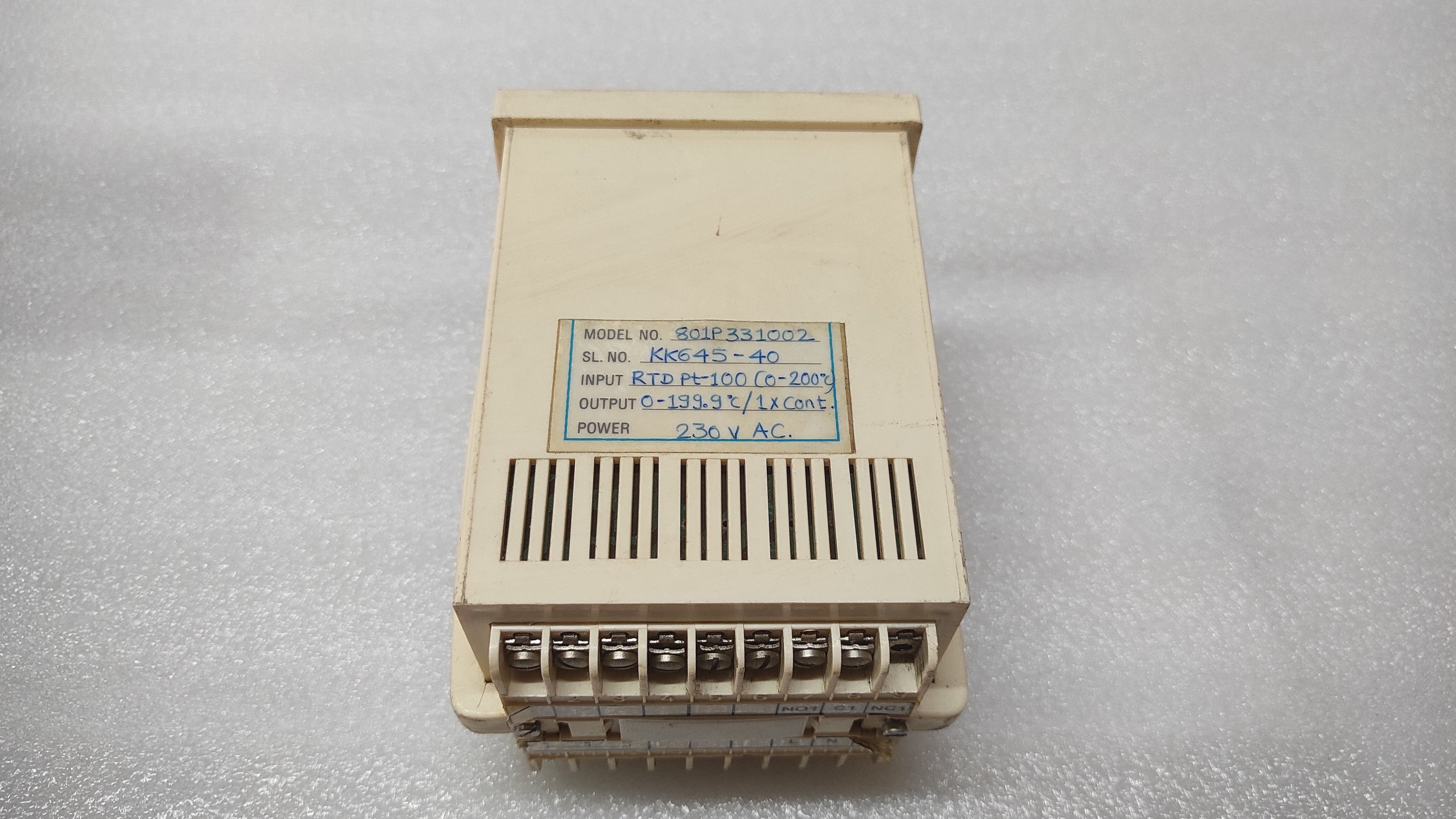 FUSION CONTROLS 801P331002 TEMPERATURE  MONITOR RTD PT100 230VAC