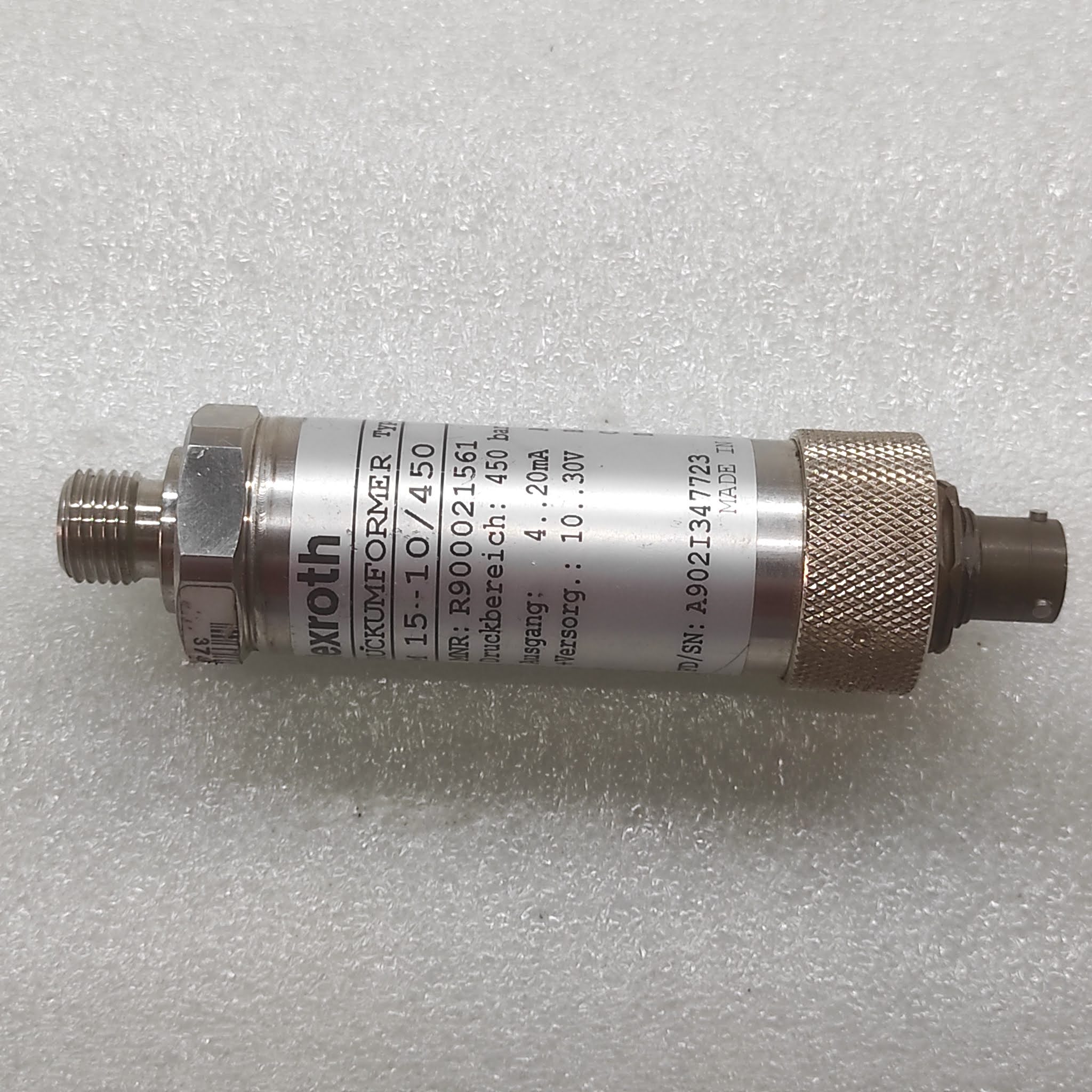 REXROTH DRUCKUMFORMER R900021561 HM 15-10/450 PRESSURE SENSOR