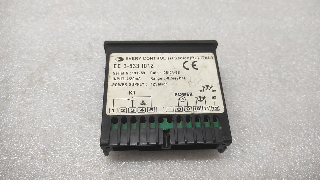 EVERY CONTROL EC 3-533 I012 PRESSURE CONTROLLER 12VAC/DC EC3533I012