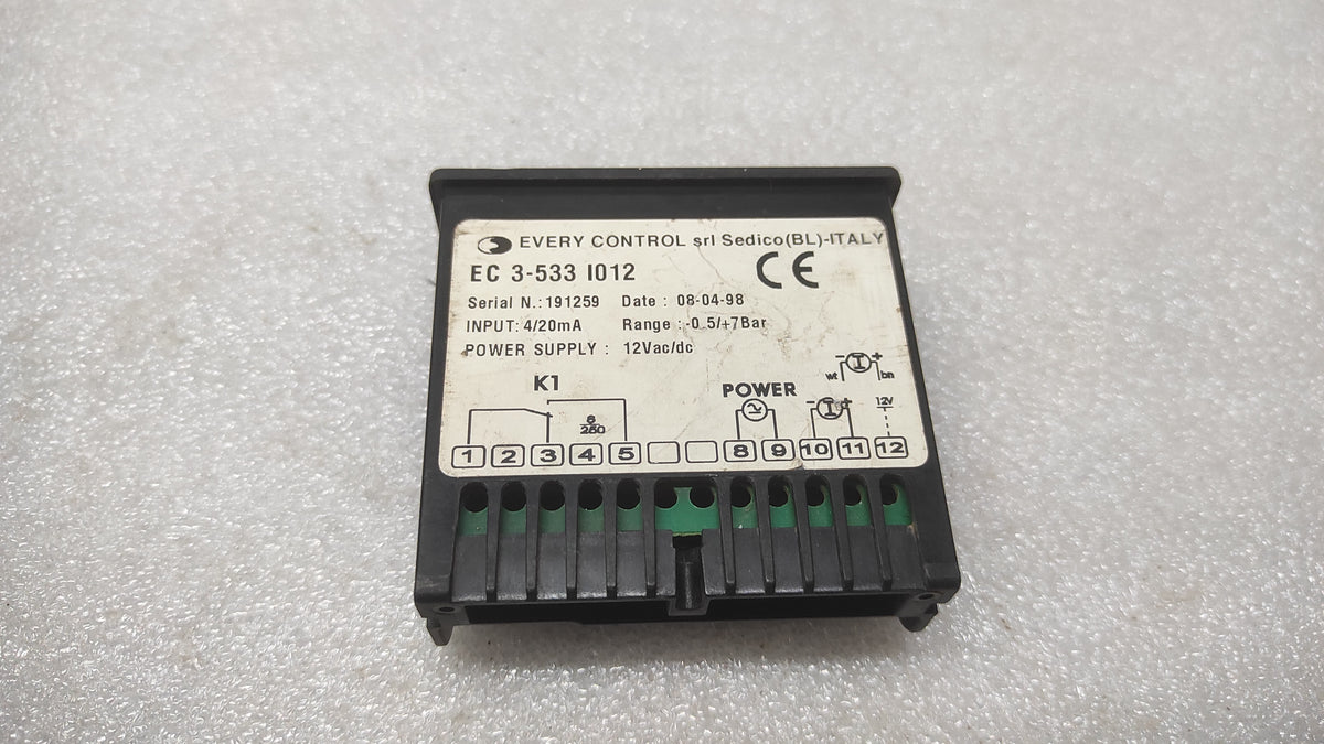 EVERY CONTROL EC 3-533 I012 PRESSURE CONTROLLER 12VAC/DC EC3533I012