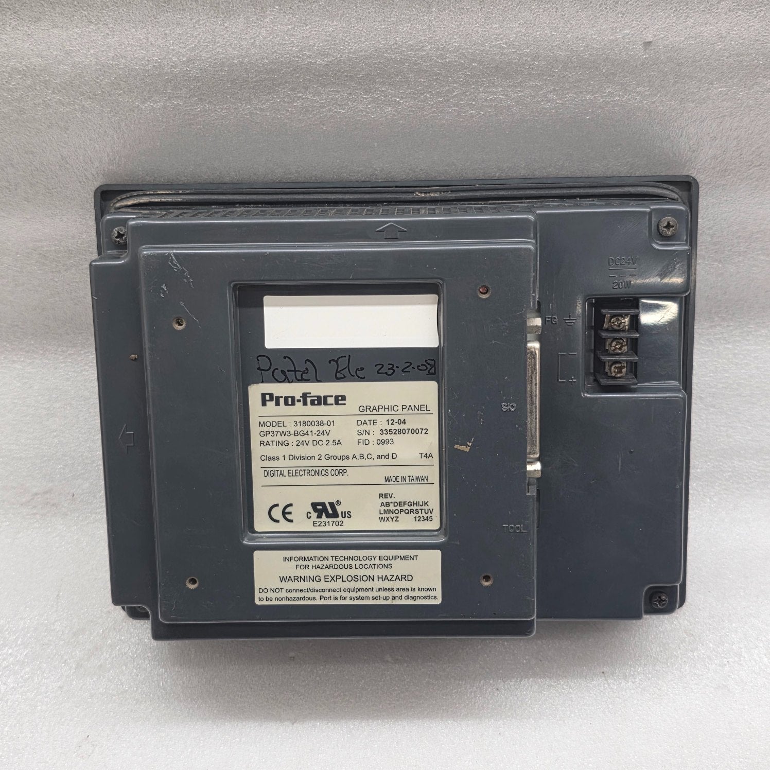PROFACE 3180038-01 GRAPHIC PANEL GP37W3-BG41-24V