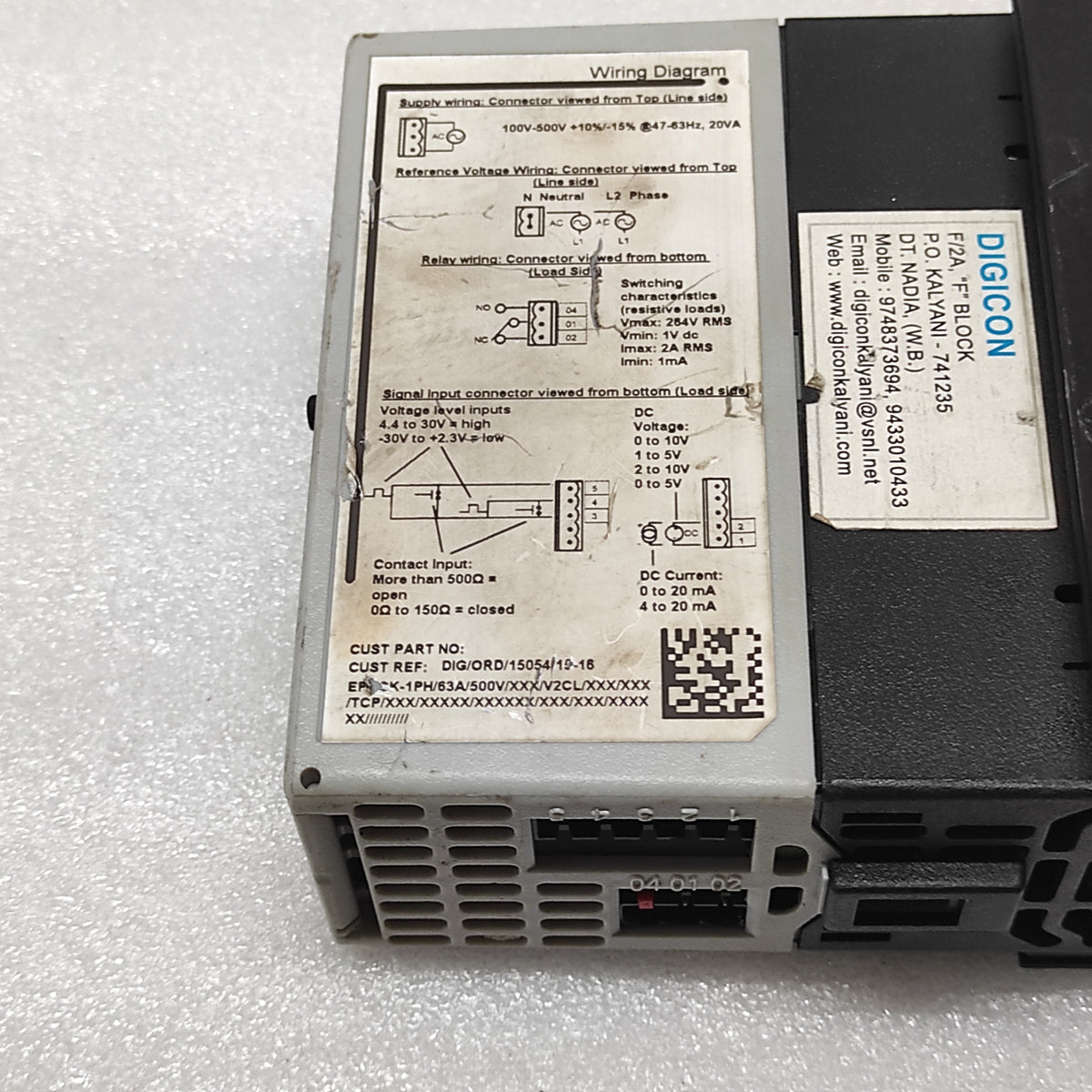 EUROTHERM EPACK-1PH MODBUS TCP CONTROLLER EPACK-1PH/63A/500V/XXX/V2CL/XXX/XXX/TC