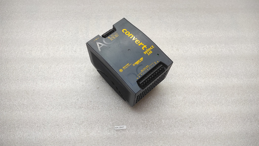 MELCHER POWER ONE CONVERT SELECT LWN 1601-6 AC-DC CONVERTER 24.7VDC 10A