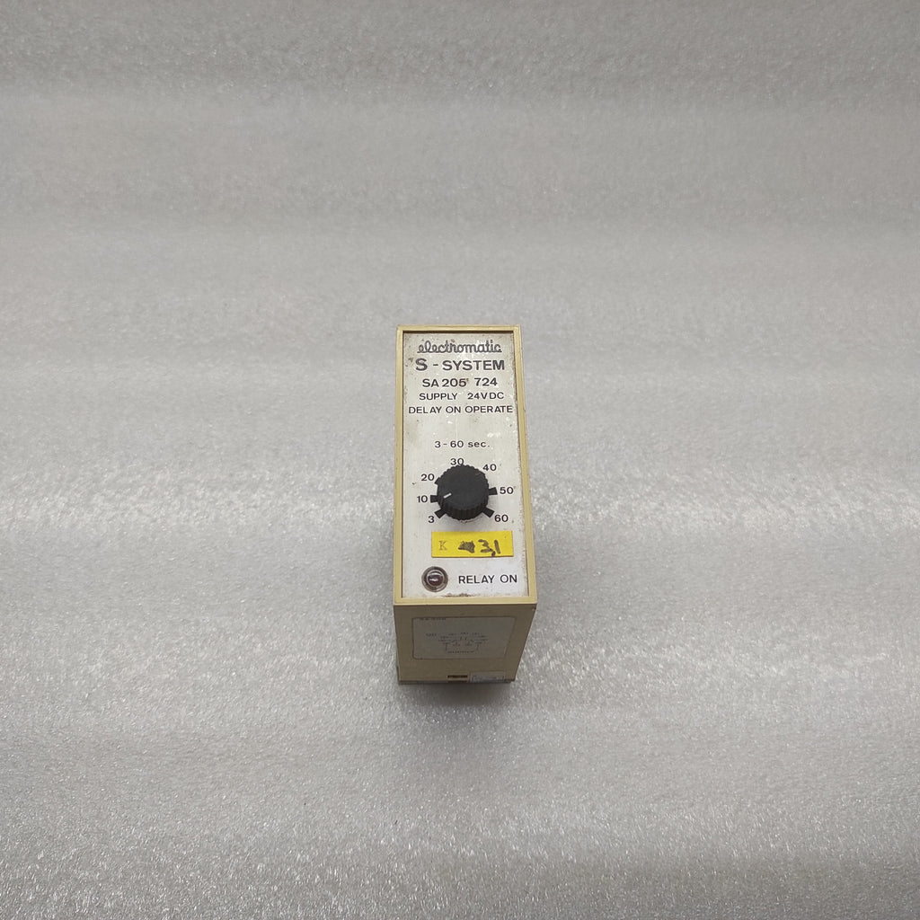 ELECTROMATIC SA 205 724 DELAY ON OPERATE 24VDC 3-60SEC