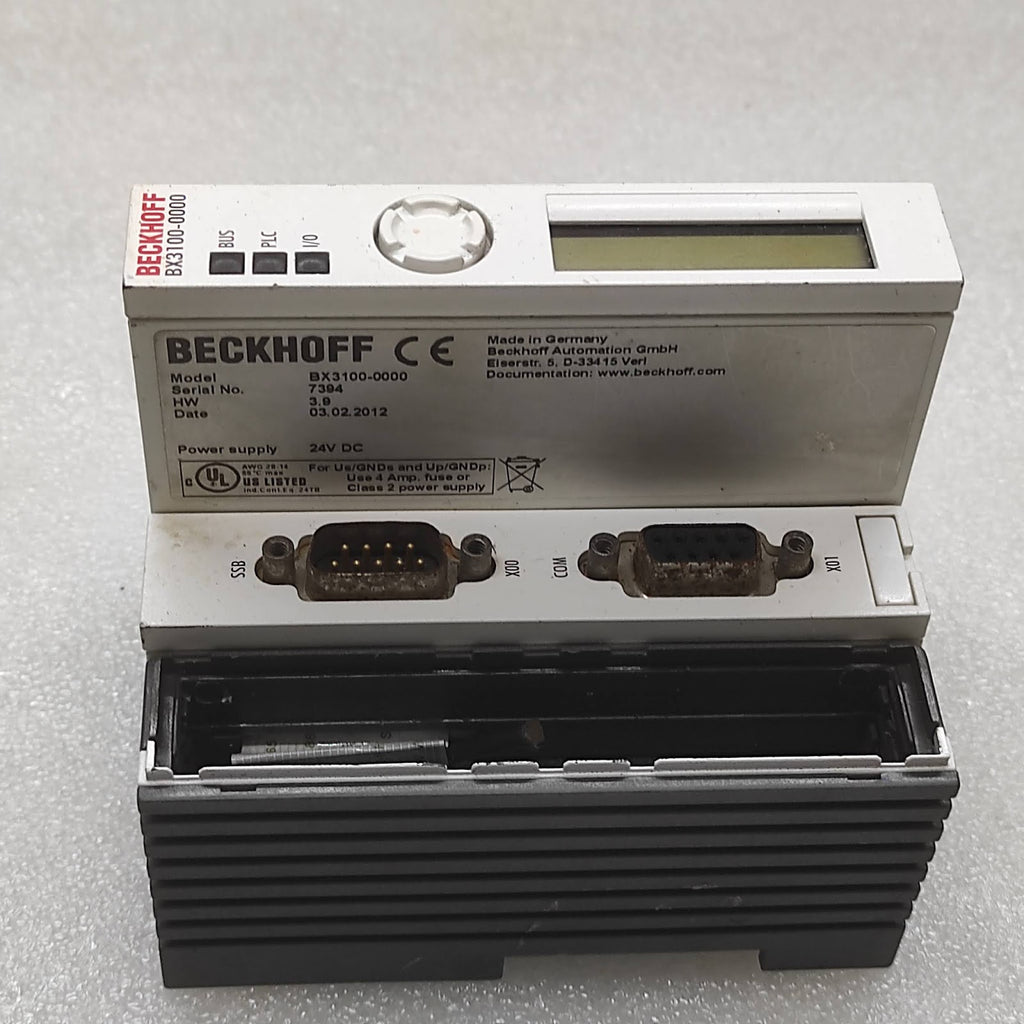 BECKHOFF BX3100-0000 CPU MODULE 24VDC FOR PARTS