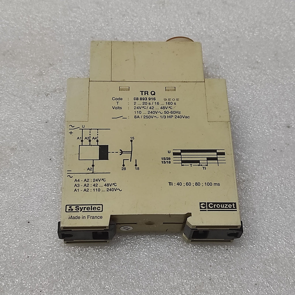 CROUZET TRQ TIMER 88893916 24-48VAC/DC 110-240VAC 2-20S/16-160S