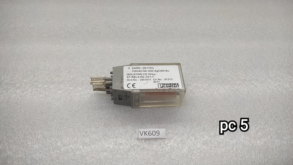 PHOENIX CONTACT ST-REL4-HG 24/1-1 RELAY CONTACTS 2851011 24VDC