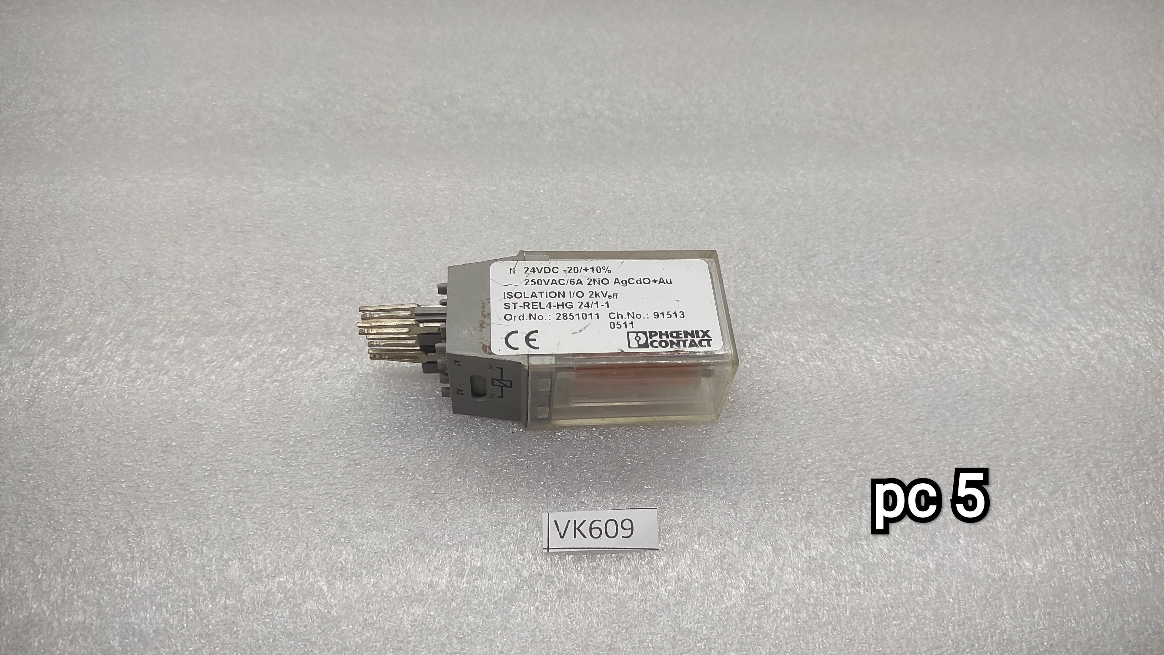 PHOENIX CONTACT ST-REL4-HG 24/1-1 RELAY CONTACTS 2851011 24VDC