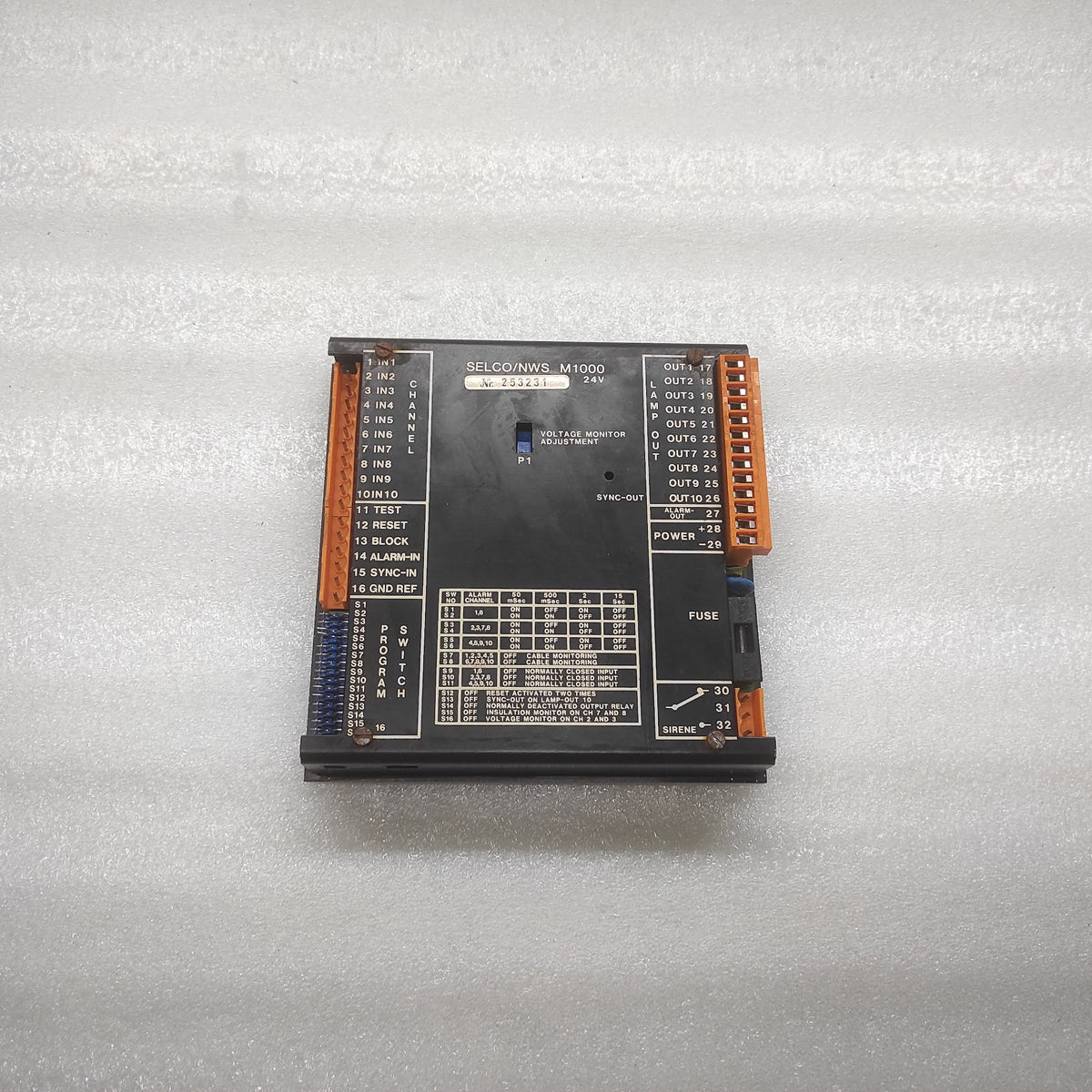SELCO NWS M1000 ALARM MONITOR 24V 253231